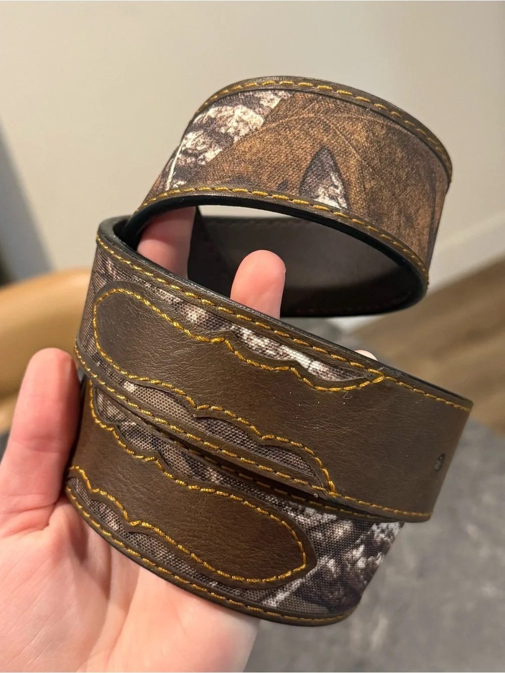 Realtree camoflouge belt camo size 38/40 men green brown leather 95091W/209
